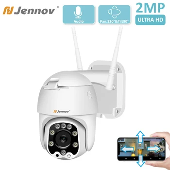 JENNOV Bezvadu HD 1080P Wifi Kameru Uzraudzības Onvif Ūdensizturīgs Nakts Redzamības IP Kamera Outdoor Dome Home Security Camhi P2P