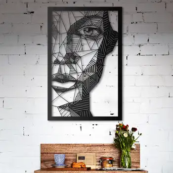 Sieviete Saskaras ar Metāla sienas art metāla sienas skulptūru abstrakta sieviete saskaras ar metāla sienas dekori office dāvanu weltkarte rezidentiem dāvanu grozs