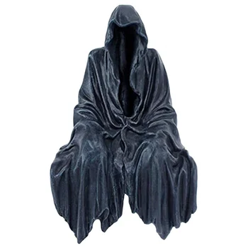 Gotisko Dekoru Night Stalker Statuetes Smalku Sveķu Āra Apdare Reaper Statuja Sēž Statujas Darbvirsmas Rotājumu Skulptūra