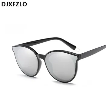 ZXWLYXGX Krāsa Luksusa Flat Top Cat eye saulesbrilles sievietēm, vīriešiem zīmola dizainere classic spogulis oculos gafas de sol feminino UV400