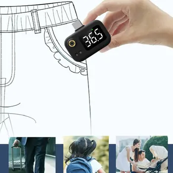 Mobilo Telefonu USB Smart Termometrs bezkontakta Infrasarkanais Termometrs Pārnēsājamo Elektronisko Termometru, LCD Displejs