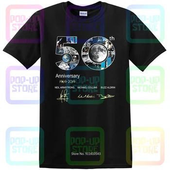 50. Gadadiena, kopš 1969. Gada Līdz 2019. Apolo Paraksts Apollon Apollo 11 Krekls, T-krekls, t-veida Unisex Izmērs:S-3XL