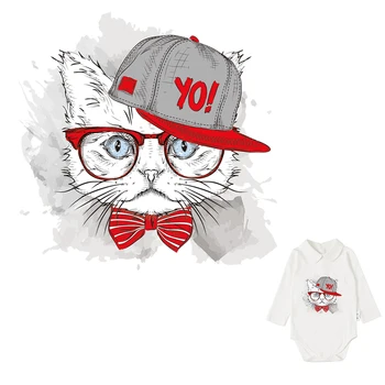 Hip-Hop Kaķis Plāksteri Siltuma Drēbes Parches Modes Diy Apdare, Uzlīmes, Mazgājami Pasūtījuma Parches Dzelzs Par Plāksteri