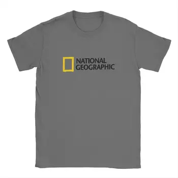 National Geographic Channel T Krekls Vīriešu Kokvilnas Gadījuma T-Krekli Apkalpes Kakla Tees Īsām Piedurknēm Drēbes Plus Izmēra