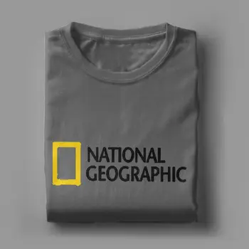 National Geographic Channel T Krekls Vīriešu Kokvilnas Gadījuma T-Krekli Apkalpes Kakla Tees Īsām Piedurknēm Drēbes Plus Izmēra