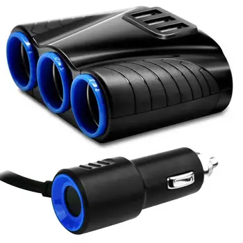 12-24V 3 Veidi, kā Auto Ciga rette Šķiltavu Ligzdas Sadalītājs USB Lādētāju Strāvas Adapteri, kas Piemērojami Tablete Smart Tālrunis Digitālā Fotokamera
