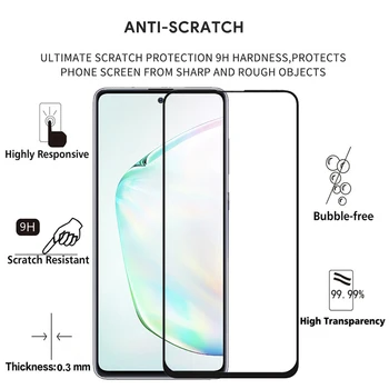 Pilnībā Segtu Rūdīta Stikla Samsung Galaxy Note20 Note10 Lite Ekrāna Aizsargs Galaxy Plus 10 Note20 Ultra 5G Aizsardzības Glas