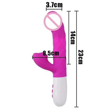 IKOKY Teleskopiskie Rotējošo Dildo Vibratoru Vagīnā G Spot Stimulēt Vibratori 7 Veidu Vibrācijas Klitora Nepieredzējis Apkures 3 In 1