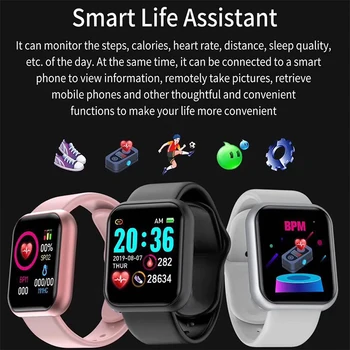 Ir 2021. Smart Pulksteņi Vīriešu Sieviešu D20 Smart Skatīties Asins Spiediena Monitoru, Sporta, Fitnesa Rokassprādze Smartwatch Apple Xiaomi Android