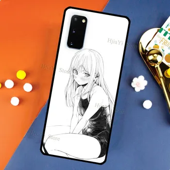 Anime meitene karikatūra japāna cute sejas Tālrunis Case For Samsung Galaxy S21 Ultra S20 fe S10 S9 Plus S8 S20 Plus Piezīme 20 Mīksto Coque