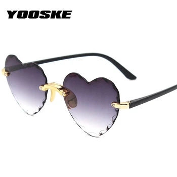 YOOSKE Sirds Formas Saulesbrilles Sieviešu Zīmola Dizaineru Modes bez apmales Saules Brilles Gudrs Slīpums Toņos Brilles UV400