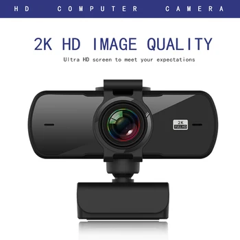Jaunas Auto Fokusu 1080P 2K HD tīmekļa Kamera Ar Mikrofonu Grozāms DATORA Darbvirsmas Web Kameras Cam Mini Datoru WebCamera Cam Video Ierakstīšanas Darbu