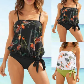 Sexy Ziedu Beach Bikini Komplekts Sieviešu Peldkostīmi Push Up Peldkostīms Sieviešu Peldēšanās Kostīmi, Bikini Meiteņu Baseinu Peldēties Uzvalku Beachwear