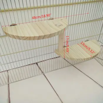 2 Slānis Putns, Koka Platformas, lai Šinšillu Kāmis Mazo Dzīvnieku Izmantot Rotaļlietas
