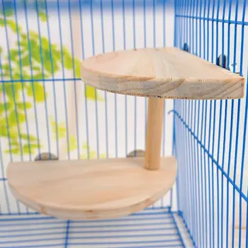 2 Slānis Putns, Koka Platformas, lai Šinšillu Kāmis Mazo Dzīvnieku Izmantot Rotaļlietas
