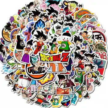 50 Gab. Super Anime Multfilmu Saiyan Goku Uzlīmes Skeitborda Ģitāra Čemodāns Motociklu Grafiti DIY Bērniem, Rotaļlietas, Uzlīmes