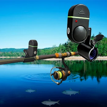 Labākais Jutība Elektronisko Zvejas Bite Alarm Zivju Strike Indikators LED Skaņas Trauksmes Sirēnas Zvans Gredzenu Dienas/nakts Pamata