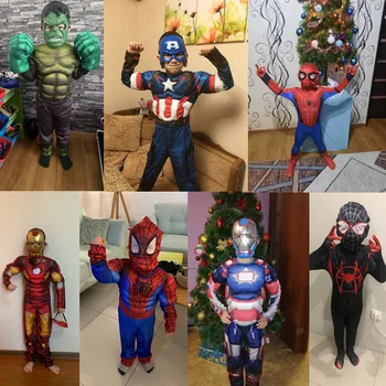 Zēni Meitenes Pontons/Spiderman/Dzelzs Vīrs/inde Jumpsuit Bērnu Avengers Supervaronis Cosplay Kostīms Bērniem Halloween Karnevāla Aksesuāri Dāvanas