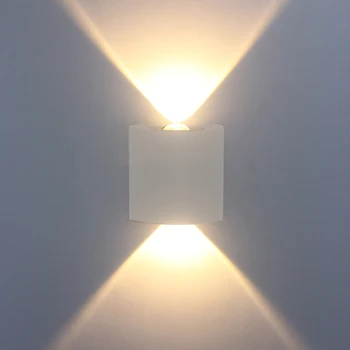 2W Sienas Brā Modernā Stilā Ūdensdrošs LED Alumīnija Sienas lampas Guļamistabas Gultas Lampa, Vannas Virtuves Foajē Dekori