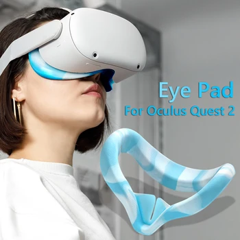 Silikona Acu Maska Segtu Spilventiņu Oculus Quest 2 VR Austiņas, Elpojošs Anti-sviedri Gaismas Pretbloķēšanas Acu aizsegs, Lai Oculus Quest2
