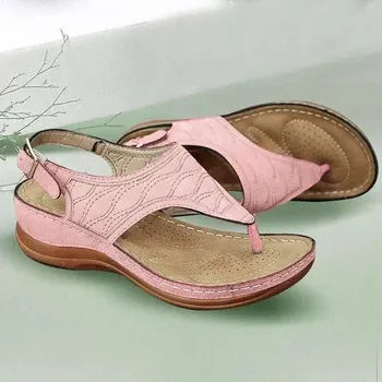 Sieviešu Sandales Klipu Toe Vintage Dzīvoklis Retro Kurpes Sieviete Gadījuma Sieviešu Pludmales Sandales Modes Dāmas 2021. Gada Vasaras Sandalias Mujer