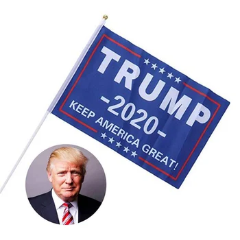 Donald Trump 2020. gadam ASV Prezidenta Vēlēšanu Karogi, Liela Izmēra Apdare Karājas Peld Trumpis Karogi Zilā Saglabāt Amerikā Lielu Karogu
