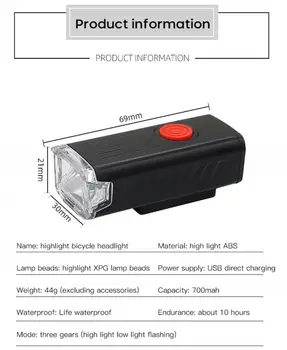 Velosipēdu Gaismas USB Lādējamu Izcelt Lukturus, Ceļu satiksmes Kalnu Velosipēds Drošības Brīdinājuma Gaismas Āra Sporta Jāšanas Piederumi