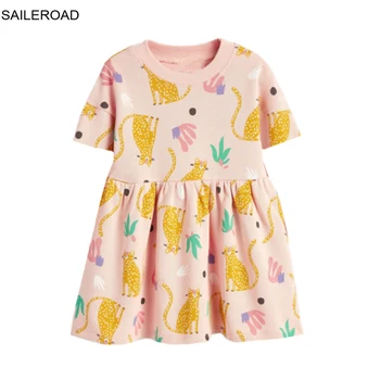 SAILEROAD Baby Meitenes Vasaras Bērnu Apģērbu Vestidos Princese Svītru Sirds Dizaina Kleita ar Īsām Piedurknēm Bērni Puse Kleitas