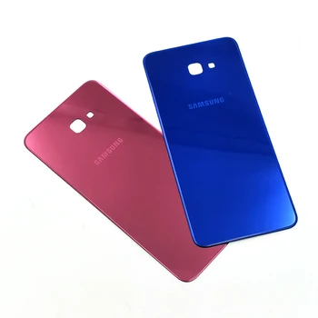 Oriģināls Samsung Galaxy J4 + J4 Plus Akumulatoru Plastmasas Aizmugurējo Vāciņu Durvju Mājokļu Aizsardzības Rezerves Daļām, kas Ar 6 collu Logo
