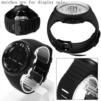 Mīksts Silikona Watchband Black Speciāls Interfeiss Aproce Nomaiņa Josta Suunto Core Sērijas Gumijas Sporta Pulksteņu Ķēdes