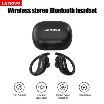 Sākotnējā Lenovo Bezvadu Bluetooth Austiņas TWS Bass Stereo Austiņas Ar mikrofonu Sporta Earbuds iPhone Xiaomi Samsung