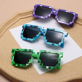 5 krāsu Modes Saulesbrilles Bērniem cos spēlēt rīcības Spēle Rotaļlieta Minecrafter Laukumā Brilles ar EVA gadījumā Rotaļlietas bērniem dāvanu
