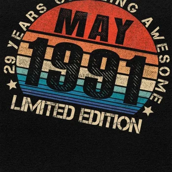 Var 1991. gada Vīriešu T Krekls Iepriekš sarucis Kokvilnas t-veida Topi 30. Dzimšanas dienu Limited Edition 30 Gadu Vecs Tshirts Īstermiņa Piedurknēm Modes T-krekls