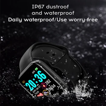 Y68 D20 Digitālo Smartwatch Vīrieši Sievietes Asinsspiedienu Smart Skatīties Ūdensizturīgs Sirds Ritma Monitors Fitnesa Sports Tracker