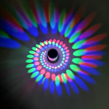 Spirālveida Caurumu LED Sienas Gaismas Efektu Sienas Lampas Krāsains Zemapmetuma Sienas Lampas Sienas Lampas Puse, Bārs Vestibilā KTV Mājas Apdare
