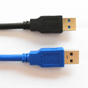 JAUNAIS USB 3.0 Kabeli, 60/80/100/150cm USB uz USB Kabeļi Tipa Vīrietis, lai Vīrietis USB3.0 Pagarinājuma Kabelis Antminer Bitcoin Miner Ieguves
