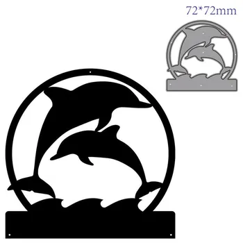 Metāla Griešanas Mirst Samazināt Pelējuma 2021 Dzīvnieku delfīnu Apdare Albums Papīra Amatniecības Nazi, Pelējuma Asmens Perforators Trafareti