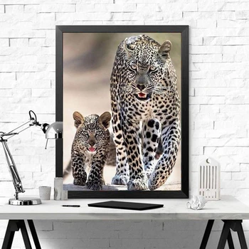 Evershine 5D Dimanta Krāsošana Leopard Pilnu Kvadrātveida Urbt Izšuvumi Dzīvniekiem Mozaīkas Pilnu Izkārtojumu Mājas Apdare