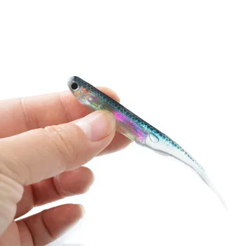 TOMA 10PCS 2.6 g/ 9cm 3D Mīksto zivju Zvejas Lures Swimbaits Plastmasas Isca Mākslīgā Mīkstajiem Mānekļiem makšķeres Zivis Labāk Nekā