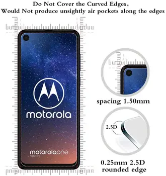 Rūdīta Stikla Moto Viena Darbība Ekrāna Aizsargs Filmu par Motorola Moto Viena Vīzija XT1970-1 XT1970-3 P50 Ekrāna Aizsargs