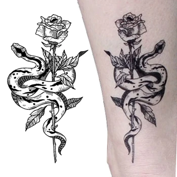 Viltus Tetovējums, Ūdensnecaurlaidīgus Pagaidu Tetovējumu Uzlīmes Vaļu Mēness Briežu Rožu Flash Tatto Bērniem, Sieviešu Melns Ģeometriskā Ķermeņa Māksla