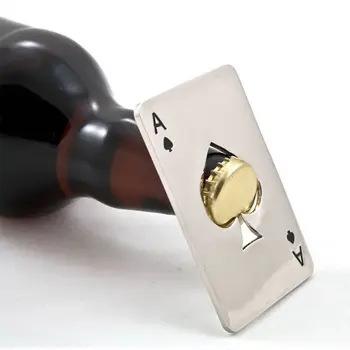 Radošā Pudele Nazis Nerūsējošā Tērauda Kredītkartes Personības Pokera Lāpsta Sadzīves Bārs Atvērēji 2021. Gadam Jauniem Karstā Pārdošanas