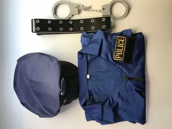 S-3XL Zilā Policijas Sieviete Vienādu Cosplay Tērpi, Seksīgas Cop Amatpersona Bodysuit Puse Karnevāls Policewomen Tērpu, Masku