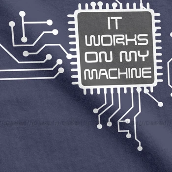 Vīriešu T-Krekli Tas Darbojas Uz Manu Mašīnu Smieklīgi Programmēšanas TAS Palīdzēs Vintage Kokvilnas t-veida, ar Īsām Piedurknēm Kodēšanas Web Coder T Krekls