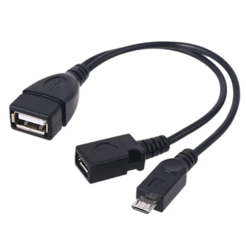 Micro USB uz USB 2.0 OTG Adaptera Kabeli ar Micro USB Strāvas Amazon Fire TV Mobilo Telefonu, Planšetdatoru, Viedtālruni