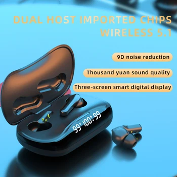 TWS Austiņas Fone Bluetooth 5.1 Touch Austiņas 9D Stereo Austiņas Sporta Gaitas Var Uzlādēt Mobilos Telefonus, Bezvadu Austiņas