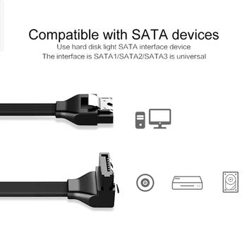 SATA Kabelis 3.0 Cietais Disks SSD Adapter HDD Kabeli Taisnu 90 Grādu Sata 3.0 Kabelis, Asus, MSI Gigabyte Mātesplates Sata Kabeli