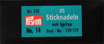 Vācijas Prym norādīja, šenila pavedieni, šenila adatu, 25 gabalus, maziem papīra vairumā, 124129 140
