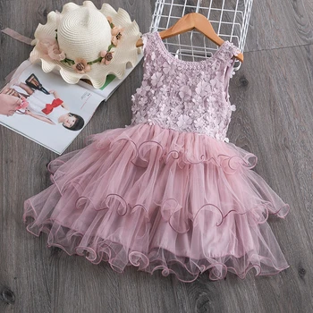 Puķu Meitenes Kleita Vasaras Ikdienas Valkāšanai Baby Girl Apģērbu Bez Piedurknēm, Ar Ziedu Rakstu Kāzu Kleitu Elegants Princese Kleita Bērnu Apģērbs