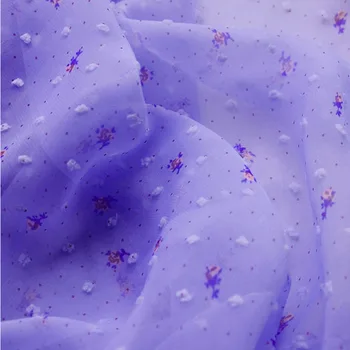 Lauku stila Mīkstas Ērtas Aplikācijas Dizains Šifona Auduma Apģērba Kleita Mazo Ziedu žoržets Auduma DIY Materiāls 3yards
